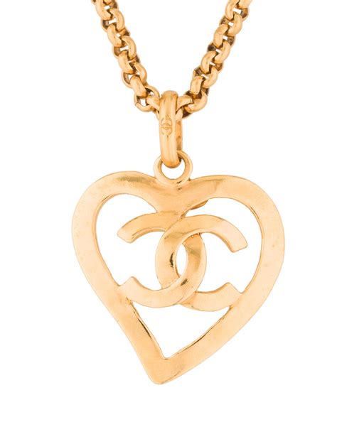 chanel red heart necklace|gold chanel necklace.